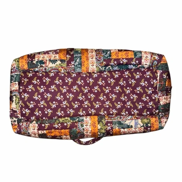 Vera Bradley Hathaway Tote in Fall Harvest Patchwork in Premium Cotton NWT - Picture 4 of 8